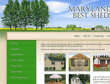 Tablet Screenshot of marylandsbestsheds.com
